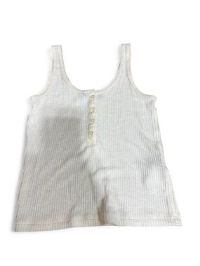 NWOT Abercrombie & Fitch Cream Ribbed Henley Tank